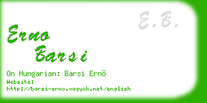 erno barsi business card